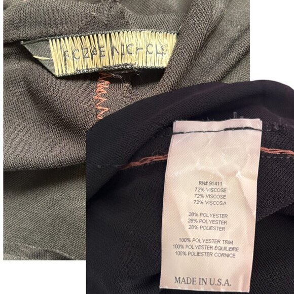 90'S VINTAGE Rozae Nichols Black Lace Whimsy Goth Midi Dress size Medium - Picture 6 of 6